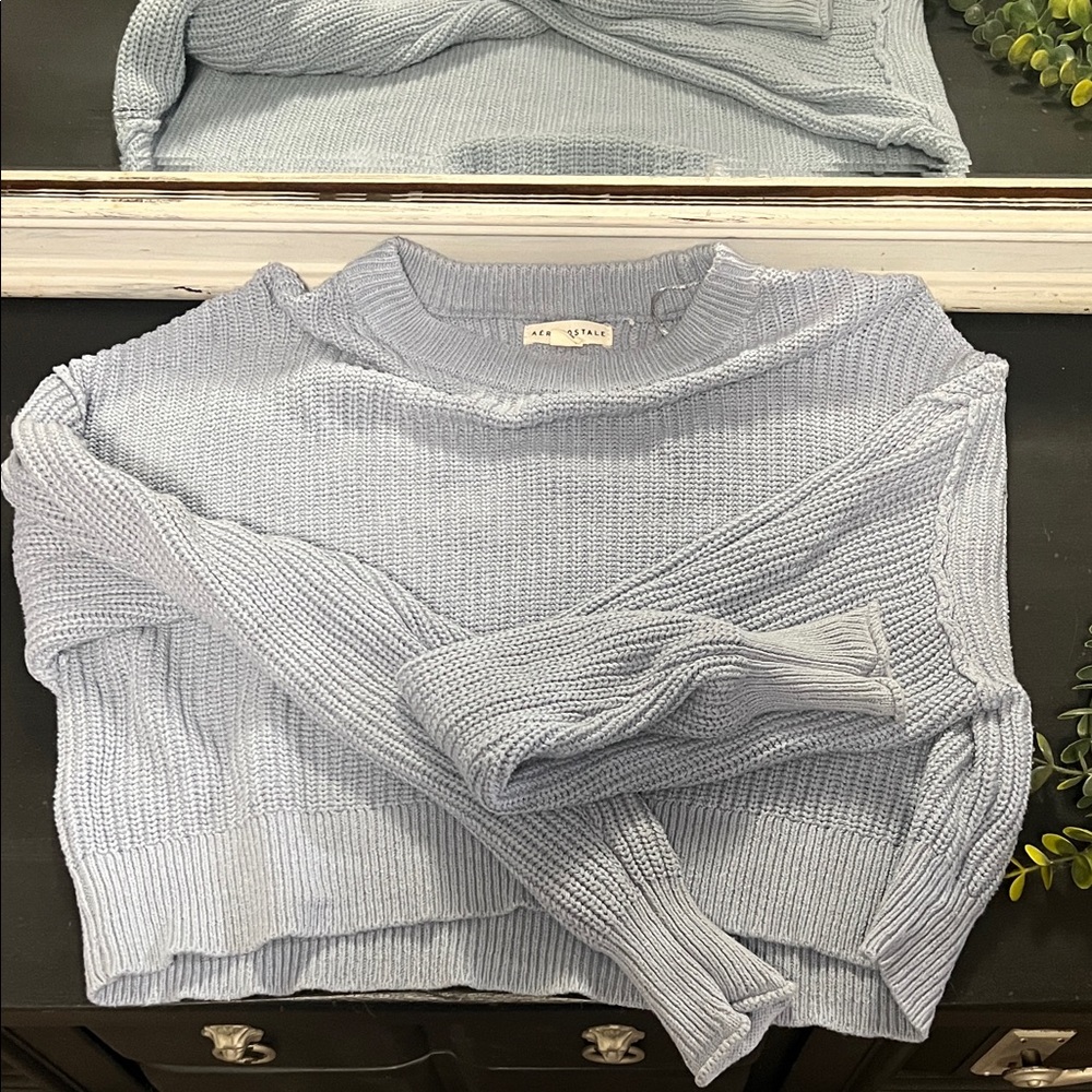Aeropostale Light Blue Knit Sweater